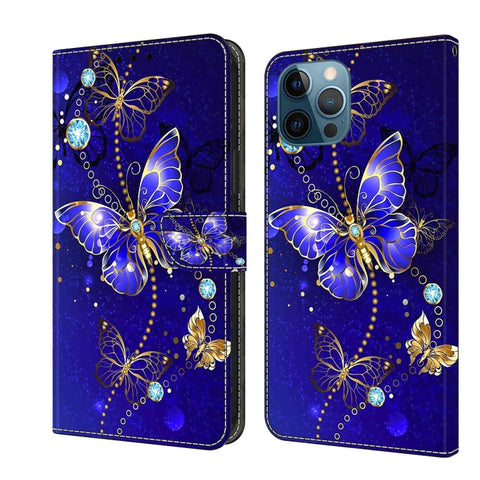Crystal 3D Shockproof Protective Leather Phone Case, For iPhone 12 Pro Max / 13 Pro Max, For iPhone 13 Pro