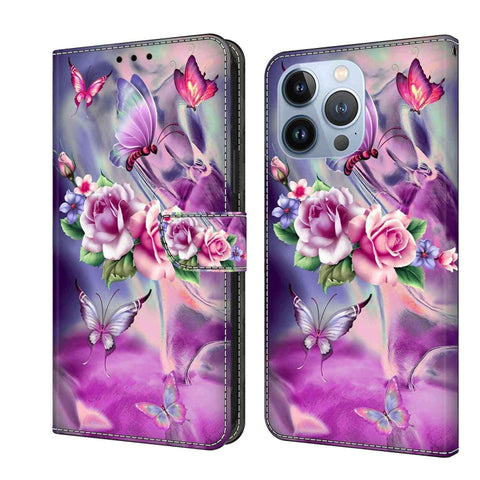 Crystal 3D Shockproof Protective Leather Phone Case, For iPhone 12 Pro Max / 13 Pro Max, For iPhone 13 Pro