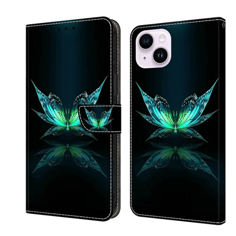 Crystal 3D Shockproof Protective Leather Phone Case, For iPhone 15 Pro Max, For iPhone 14 Plus