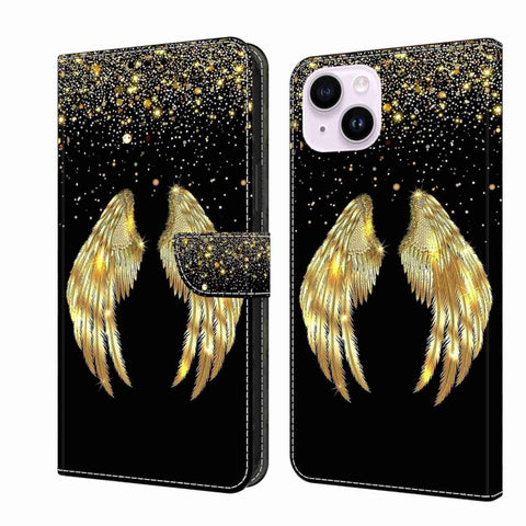 Crystal 3D Shockproof Protective Leather Phone Case, For iPhone 15 Pro Max, For iPhone 14 Plus