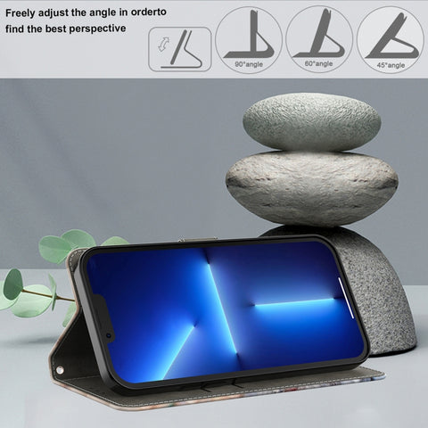 Crystal 3D Shockproof Protective Leather Phone Case, For iPhone 15 Pro Max, For iPhone 14 Plus