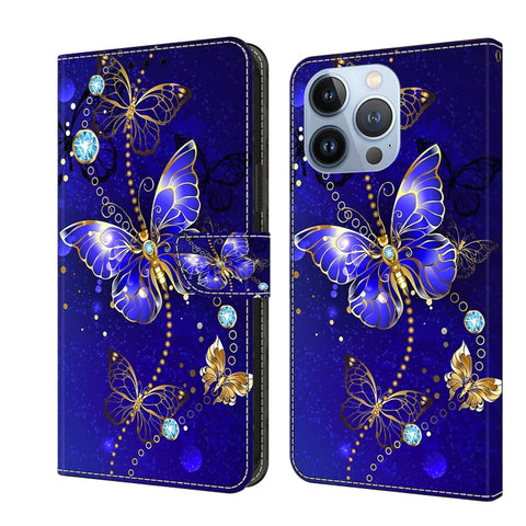 Crystal 3D Shockproof Protective Leather Phone Case, For iPhone 15 Pro Max, For iPhone 14 Plus