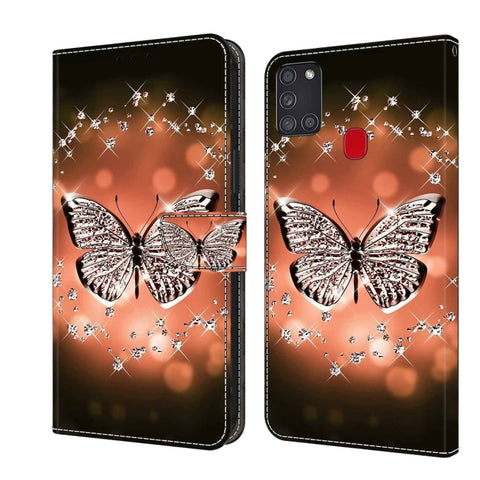 Crystal 3D Shockproof Protective Leather Phone Case, For Samsung Galaxy A21s, For Samsung Galaxy A71 4G