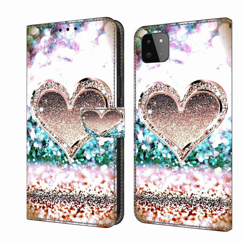 Crystal 3D Shockproof Protective Leather Phone Case, For Samsung Galaxy A22 5G, For Samsung Galaxy S21 FE 5G
