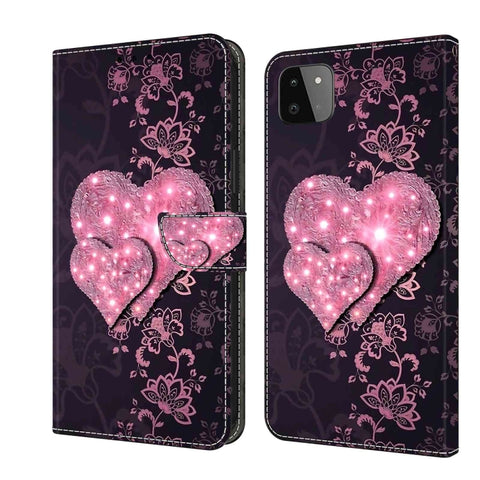 Crystal 3D Shockproof Protective Leather Phone Case, For Samsung Galaxy A22 5G, For Samsung Galaxy S21 FE 5G