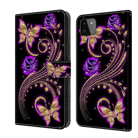 Crystal 3D Shockproof Protective Leather Phone Case, For Samsung Galaxy A22 5G, For Samsung Galaxy S21 FE 5G