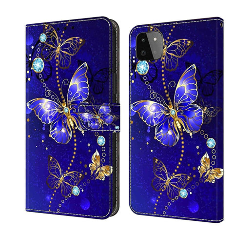 Crystal 3D Shockproof Protective Leather Phone Case, For Samsung Galaxy A22 5G, For Samsung Galaxy S21 FE 5G