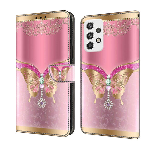 Crystal 3D Shockproof Protective Leather Phone Case, For Samsung Galaxy A23 5G, For Samsung Galaxy S23 FE 5G