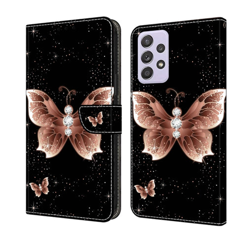 Crystal 3D Shockproof Protective Leather Phone Case, For Samsung Galaxy S22, For Samsung Galaxy A52 / A52s 5G