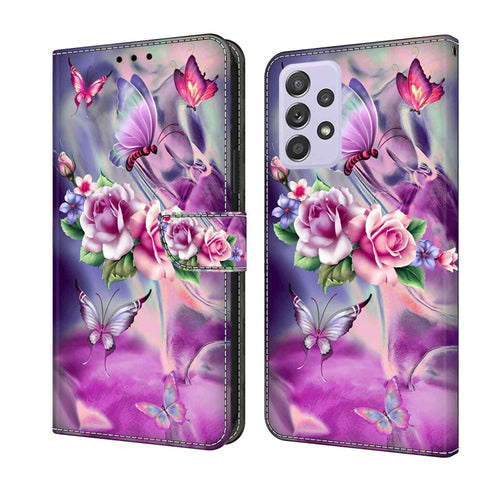 Crystal 3D Shockproof Protective Leather Phone Case, For Samsung Galaxy S22, For Samsung Galaxy A52 / A52s 5G