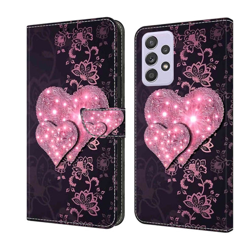 Crystal 3D Shockproof Protective Leather Phone Case, For Samsung Galaxy S22, For Samsung Galaxy A52 / A52s 5G