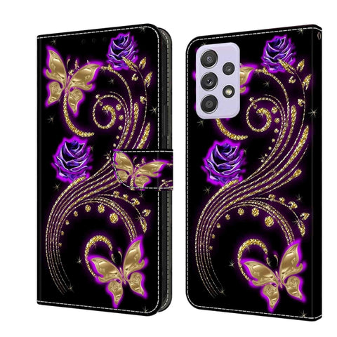 Crystal 3D Shockproof Protective Leather Phone Case, For Samsung Galaxy S22, For Samsung Galaxy A52 / A52s 5G