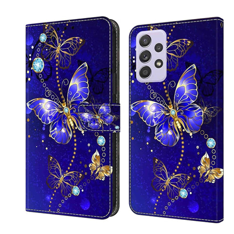Crystal 3D Shockproof Protective Leather Phone Case, For Samsung Galaxy S22, For Samsung Galaxy A52 / A52s 5G
