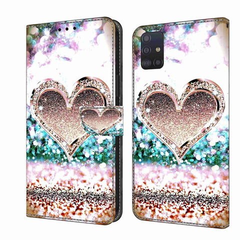 Crystal 3D Shockproof Protective Leather Phone Case, For Samsung Galaxy A21s, For Samsung Galaxy A71 4G