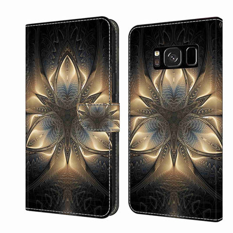 Crystal 3D Shockproof Protective Leather Phone Case, For Samsung Galaxy S8