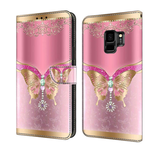 Crystal 3D Shockproof Protective Leather Phone Case, For Samsung Galaxy S9, For Samsung Galaxy S8+