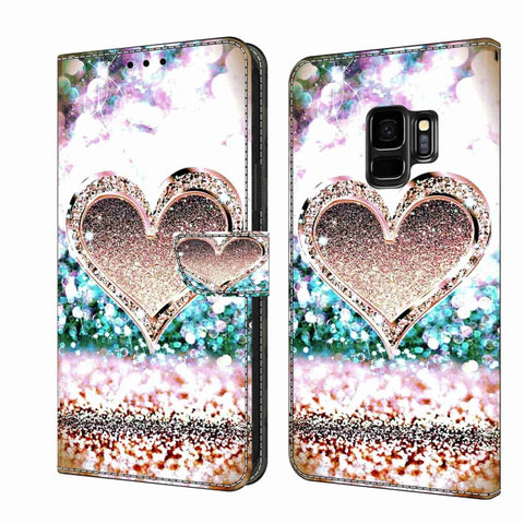 Crystal 3D Shockproof Protective Leather Phone Case, For Samsung Galaxy S9, For Samsung Galaxy S8+