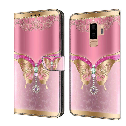 Crystal 3D Shockproof Protective Leather Phone Case, For Samsung Galaxy S10, For Samsung Galaxy S9+