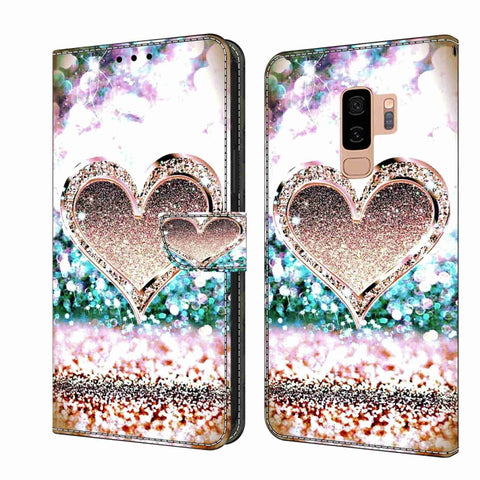 Crystal 3D Shockproof Protective Leather Phone Case, For Samsung Galaxy S10, For Samsung Galaxy S9+