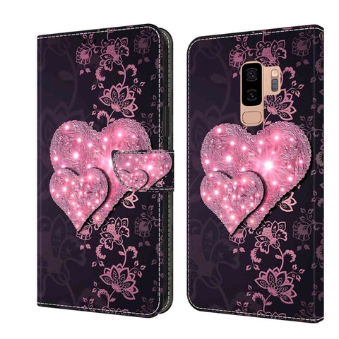 Crystal 3D Shockproof Protective Leather Phone Case, For Samsung Galaxy S10, For Samsung Galaxy S9+
