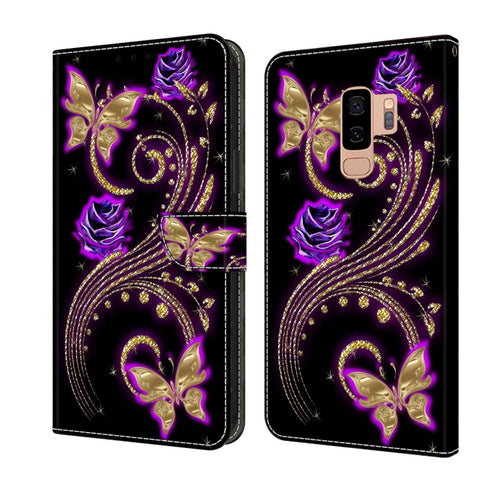 Crystal 3D Shockproof Protective Leather Phone Case, For Samsung Galaxy S10, For Samsung Galaxy S9+
