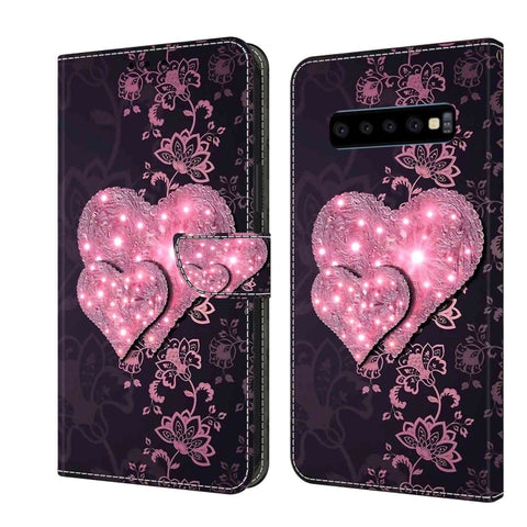 Crystal 3D Shockproof Protective Leather Phone Case, For Samsung Galaxy S10, For Samsung Galaxy S9+
