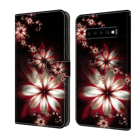 Crystal 3D Shockproof Protective Leather Phone Case, For Samsung Galaxy S10, For Samsung Galaxy S9+
