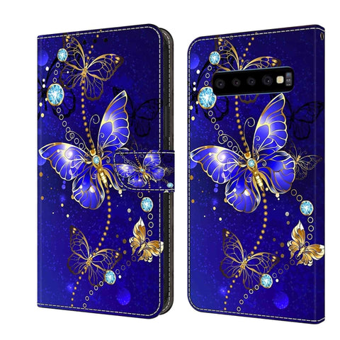 Crystal 3D Shockproof Protective Leather Phone Case, For Samsung Galaxy S10, For Samsung Galaxy S9+