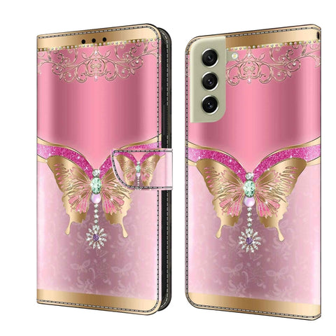 Crystal 3D Shockproof Protective Leather Phone Case, For Samsung Galaxy A22 5G, For Samsung Galaxy S21 FE 5G
