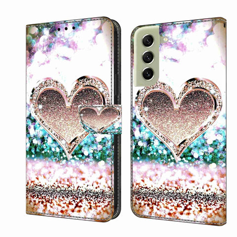 Crystal 3D Shockproof Protective Leather Phone Case, For Samsung Galaxy A22 5G, For Samsung Galaxy S21 FE 5G