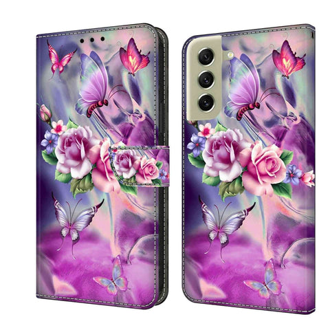 Crystal 3D Shockproof Protective Leather Phone Case, For Samsung Galaxy A22 5G, For Samsung Galaxy S21 FE 5G