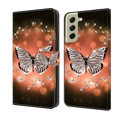 Crystal 3D Shockproof Protective Leather Phone Case, For Samsung Galaxy A22 5G, For Samsung Galaxy S21 FE 5G