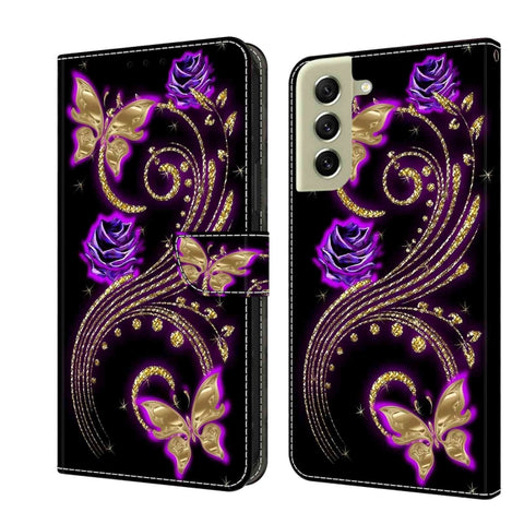 Crystal 3D Shockproof Protective Leather Phone Case, For Samsung Galaxy A22 5G, For Samsung Galaxy S21 FE 5G