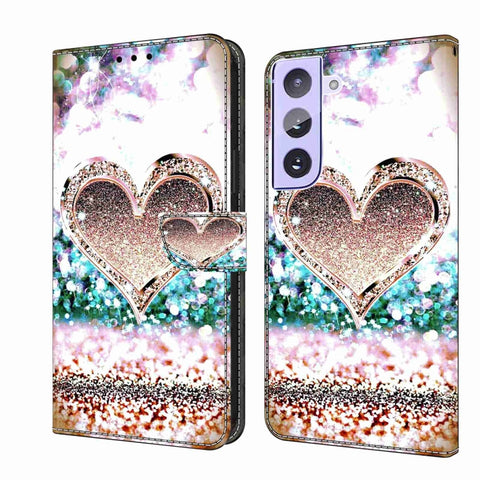 Crystal 3D Shockproof Protective Leather Phone Case, For Samsung Galaxy S21+, For Samsung Galaxy S21 Ultra