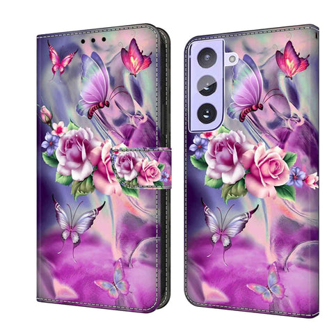 Crystal 3D Shockproof Protective Leather Phone Case, For Samsung Galaxy S21+, For Samsung Galaxy S21 Ultra