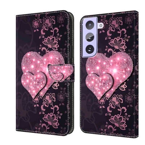 Crystal 3D Shockproof Protective Leather Phone Case, For Samsung Galaxy S21+, For Samsung Galaxy S21 Ultra