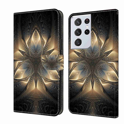 Crystal 3D Shockproof Protective Leather Phone Case, For Samsung Galaxy S21+, For Samsung Galaxy S21 Ultra