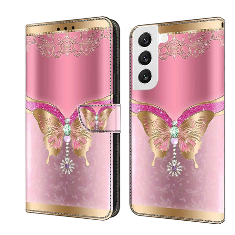 Crystal 3D Shockproof Protective Leather Phone Case, For Samsung Galaxy S22, For Samsung Galaxy A52 / A52s 5G