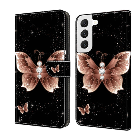 Crystal 3D Shockproof Protective Leather Phone Case, For Samsung Galaxy S22, For Samsung Galaxy A52 / A52s 5G