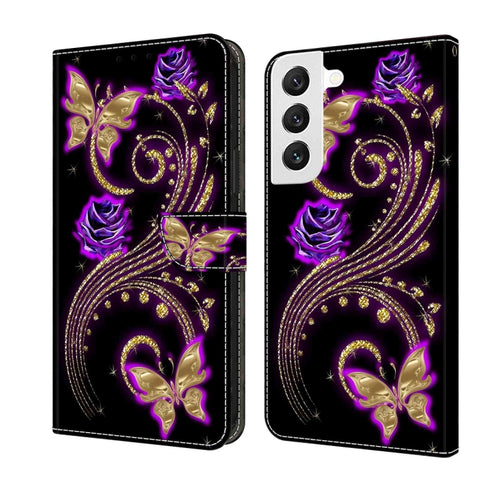 Crystal 3D Shockproof Protective Leather Phone Case, For Samsung Galaxy S22, For Samsung Galaxy A52 / A52s 5G