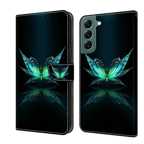 Crystal 3D Shockproof Protective Leather Phone Case, For Samsung Galaxy S22 Ultra, For Samsung Galaxy S22+
