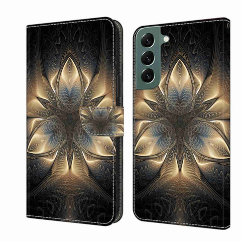 Crystal 3D Shockproof Protective Leather Phone Case, For Samsung Galaxy S22 Ultra, For Samsung Galaxy S22+
