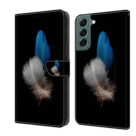 Crystal 3D Shockproof Protective Leather Phone Case, For Samsung Galaxy S22 Ultra, For Samsung Galaxy S22+