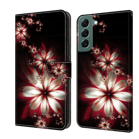 Crystal 3D Shockproof Protective Leather Phone Case, For Samsung Galaxy S22 Ultra, For Samsung Galaxy S22+
