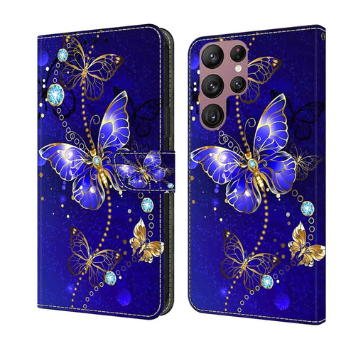 Crystal 3D Shockproof Protective Leather Phone Case, For Samsung Galaxy S22 Ultra, For Samsung Galaxy S22+