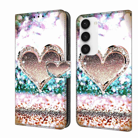 Crystal 3D Shockproof Protective Leather Phone Case, For Samsung Galaxy S23 Ultra, For Samsung Galaxy S23