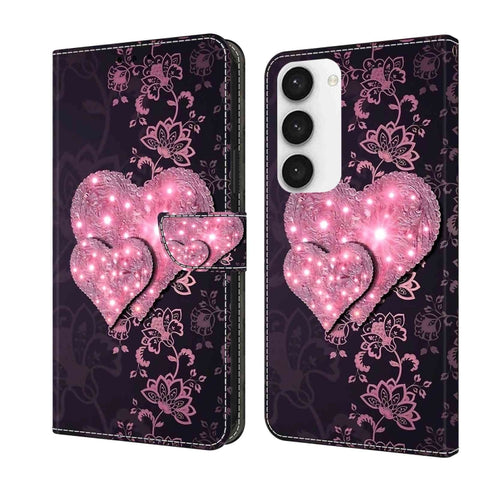 Crystal 3D Shockproof Protective Leather Phone Case, For Samsung Galaxy S23 Ultra, For Samsung Galaxy S23