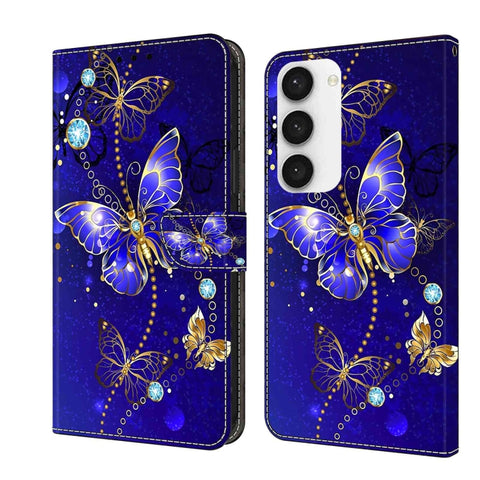Crystal 3D Shockproof Protective Leather Phone Case, For Samsung Galaxy S23 Ultra, For Samsung Galaxy S23