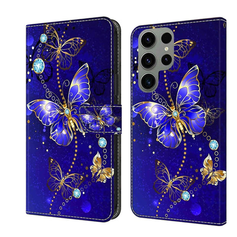 Crystal 3D Shockproof Protective Leather Phone Case, For Samsung Galaxy S23 Ultra, For Samsung Galaxy S23