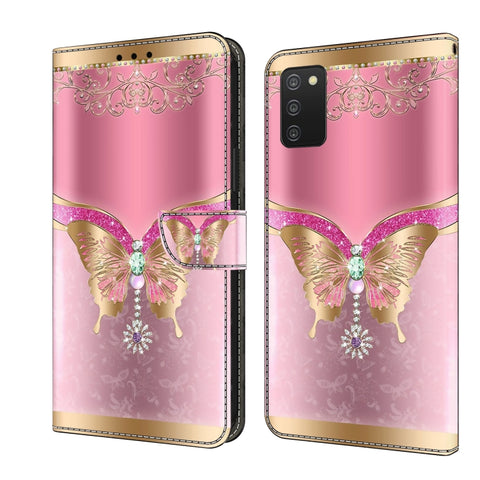 Crystal 3D Shockproof Protective Leather Phone Case, For Samsung Galaxy A53, For Samsung Galaxy A03s